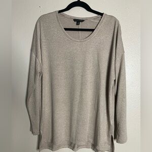 Banana Republic Taupe Long Sleeve Top Size Large